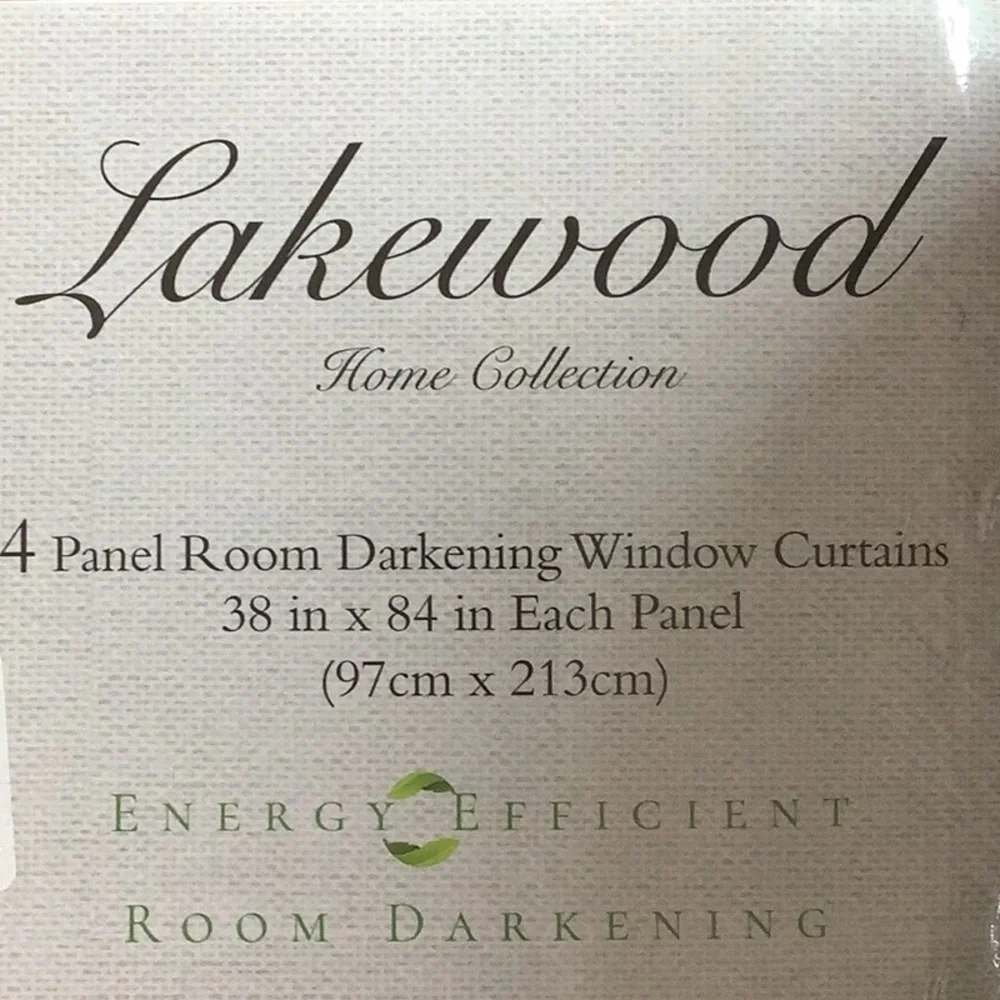 Lakewood 4 Panel RoomDarkening Window  Curtains. New With Tags.